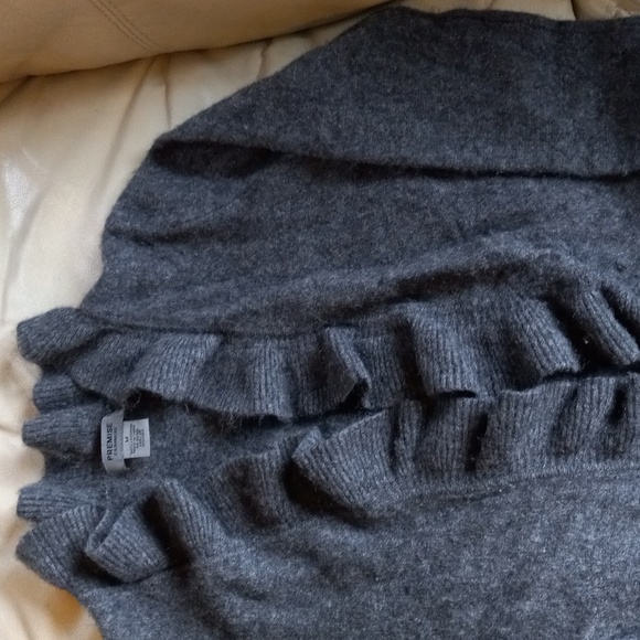 Premise Cashmere Size M/S Charcoal Grey V. Soft Women's Cardigan Sweater - Picture 6 of 13